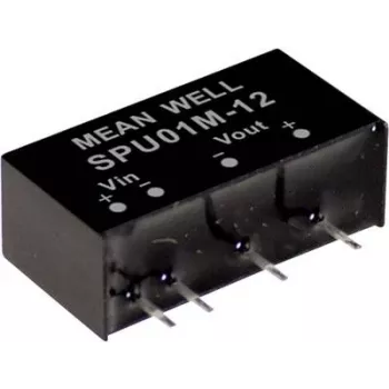 Toiteadapter/muundur MEAN WELL SPU01N-05, Sisend 21.6–26.4 V, Väljund 5 V, Väljundvõimsus 1 W
