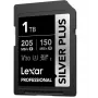 SDXC mälukaart Lexar Professional SilverP UHS‑I 1 TB, lugemiskiirus 205 MB/s, kirjutamiskiirus 150 MB/s, UHS‑I
