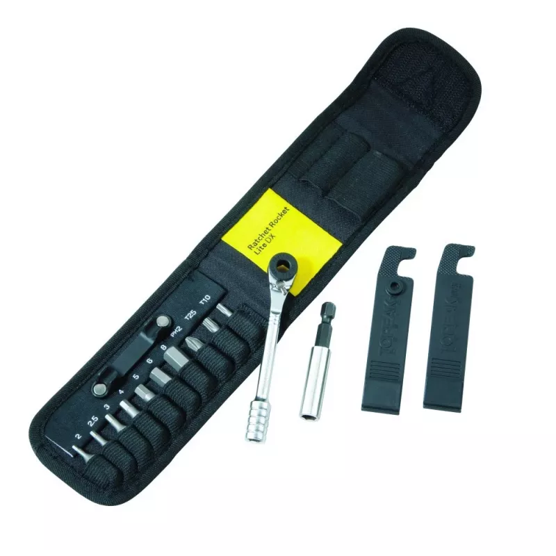 TOPEAK Ratchet Rocket Lite DX mutrivõtmekomplekt, kompaktne põrkmehhanismiga multifunktsionaalne tööriist (T-TT2524)