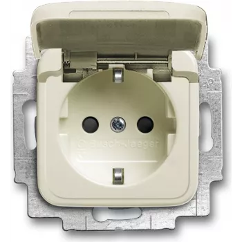 BUSCH JAEGER 20 EUKB-212 - CEE 7/3 - 2P+E - Beež - 250 V - 16 A - 71 mm