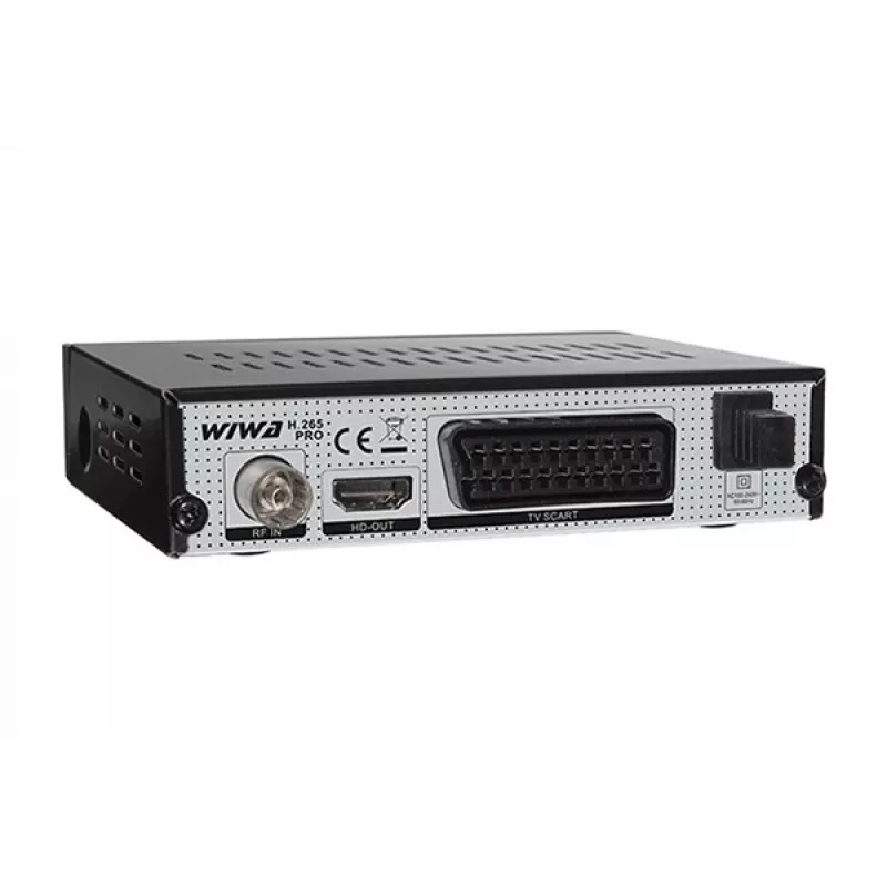 Maapealne HD digitaaltelevisiooni tuuner WIWA H.265 PRO DVB-T/DVB-T2 — Full HD, H.265, HDMI, SCART, USB, salvestamine