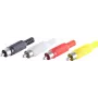 RCA juhtmepistik ShiverPeaks BS51400-SET Must Punane Valge Kollane