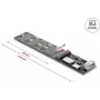 DELOCK OCuLink M.2 Key M NVMe SSD adaptermuundur (mudel 64291)