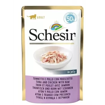 SCHESIR tarretises tuunikala ja kana singiga - märg kassitoit - 50 g
