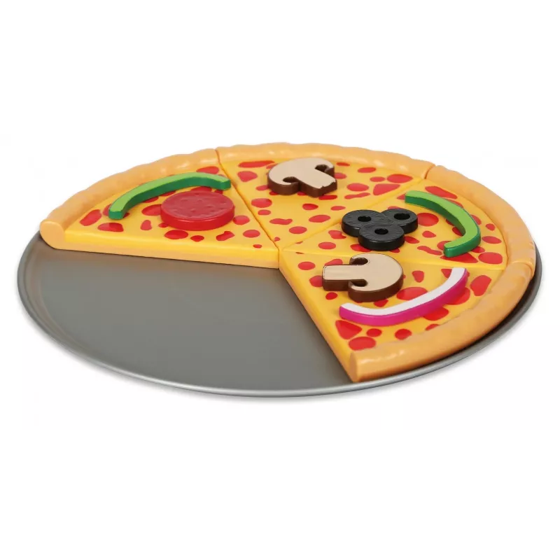 Play Magnetic Pizza set, MALIK MalBlo Magnetic, mängutoit, rollimängu mänguasi, magnetilised viilud