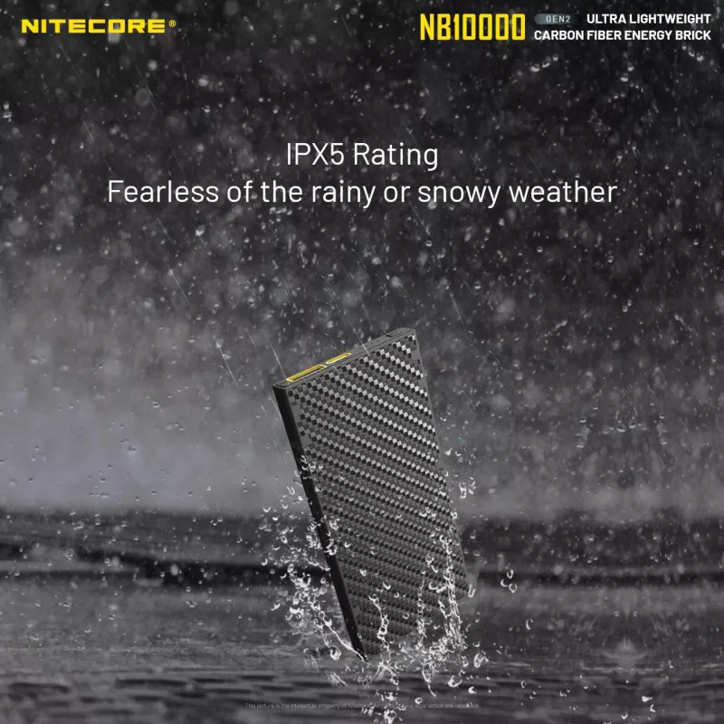 Portable Power Bank Nitecore NB10000 — 10000 mAh, USB‑A + USB‑C, 38W total output, hall
