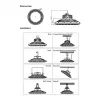 Synergy 21 LED rippvalgusti UFO 100W tööstus-/laohallidele nw 120°