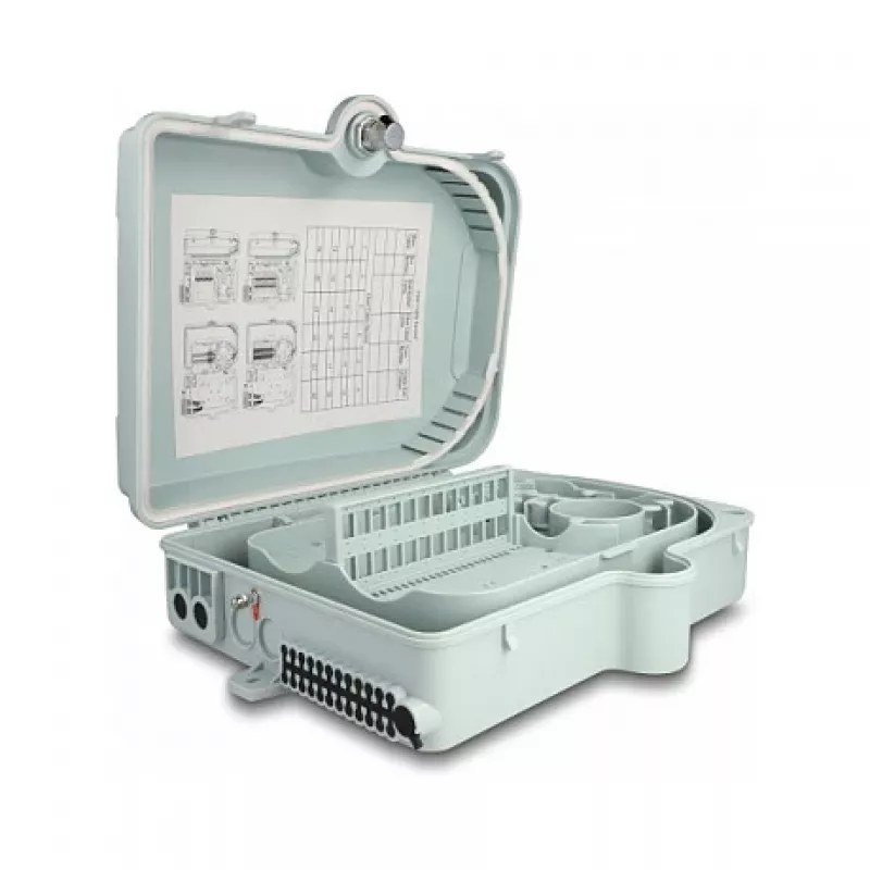 DeLOCK fiiberoptiline jaotuskarp 24 pordiga IP65 veekindel hall