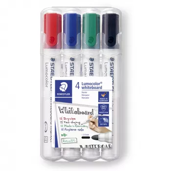 Marker Staedtler Lumocolor 351 WP4 Bullet-tüüpi otsik Must Sinine Roheline Punane