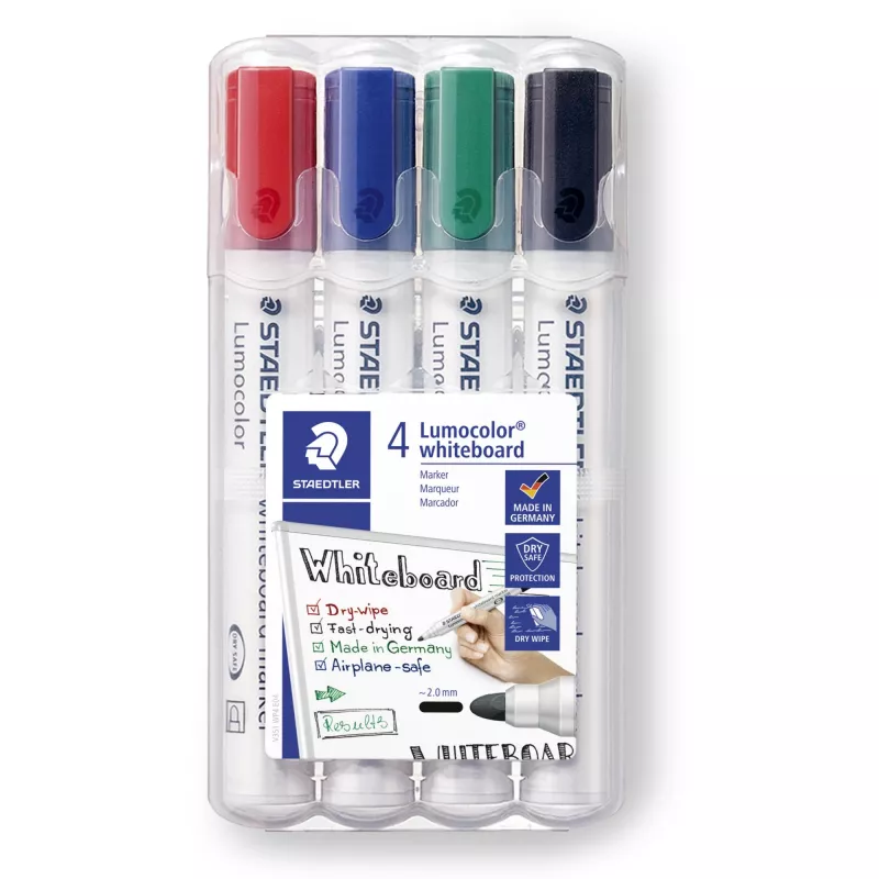 Marker Staedtler Lumocolor 351 WP4 Bullet-tüüpi otsik Must Sinine Roheline Punane