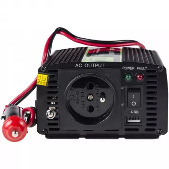 Inverteri toiteadapter roheline Cell INV06 12V kuni 230V 150W 50Hz Type C pistik, 85% efektiivsus, must
