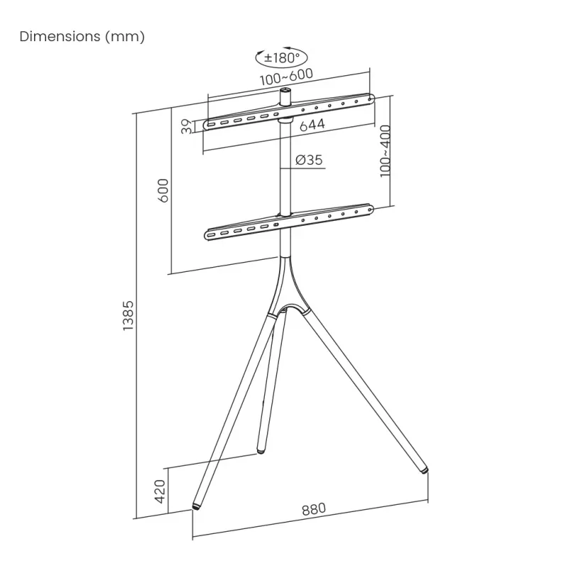 Kinnitusklamber SBOX FS-1246F 45–65° kaldega, koormus 32 kg, platvorm 600×400 mm
