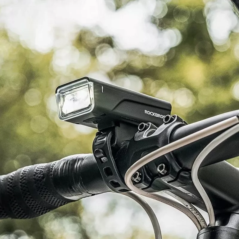 Rockbros jalgrattavalgusti + USB-C - USB-A kaabel 260 lm Must