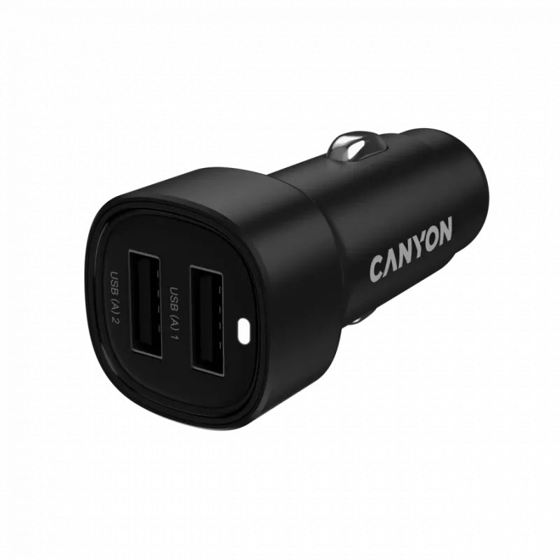 CANYON auto laadija OnDrive 24 24W 2xUSB-A must