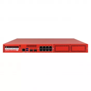 Securepoint RC1000R G5 turvalisuse UTM-seade, 30 Gbit/s, 3,5 Gbit/s, 1000 kasutaja(t), AES, juhtmega, RJ-45