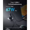 Siseruumides kasutatav USB-kiirlaadimislaadija Anker Prime A2669313 — 67 W, 1×USB-A, 2×USB-C, must