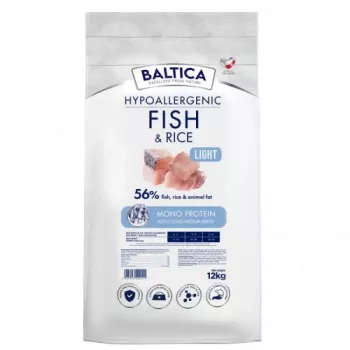 BALTICA Nutraceutic Hypoallergenic Light M Fish with rice - kuiv koeratoit - 12 kg