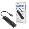 USB-C jaotur, 4 porti 2x USB-A, 2x USB-C, must