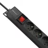 Qoltec Aluminum PDU for RACK | 16A | 16 x Schuko | Vertical | 1.8m