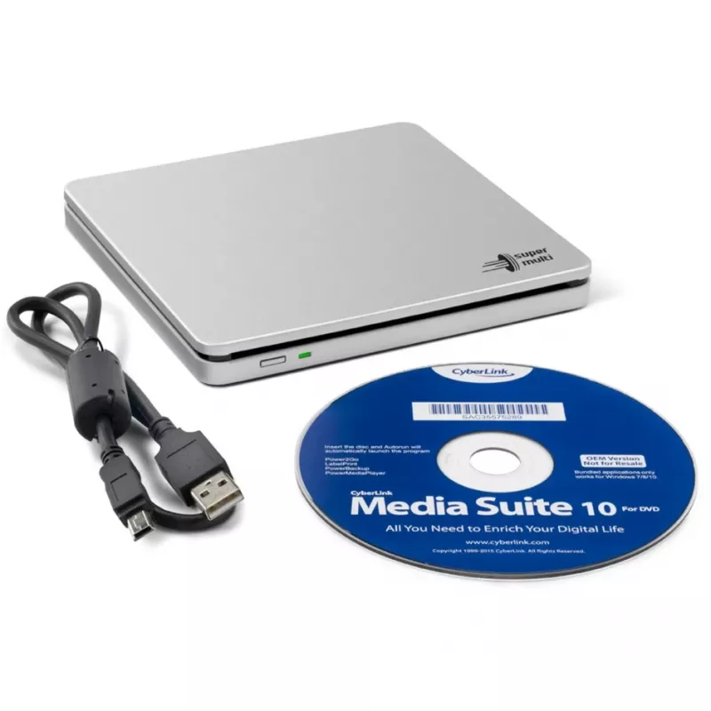 GP70NS50 SLIM, väline DVD-kirjutaja (hõbedane, väline, USB 2.0, 5,25)