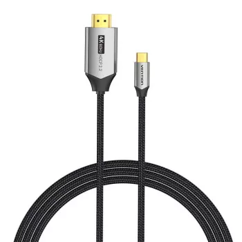 Vention USB-C–HDMI-kaabel CRBBH — 2 m, 4K@60Hz, must, USB-C–HDMI
