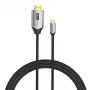 Vention USB-C–HDMI-kaabel CRBBH — 2 m, 4K@60Hz, must, USB-C–HDMI