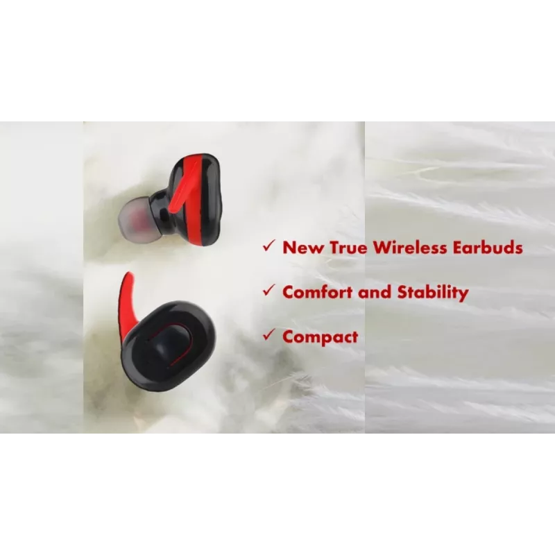 Kõrvaklapid V.Silencer Ture Wireless Earbuds must/punane