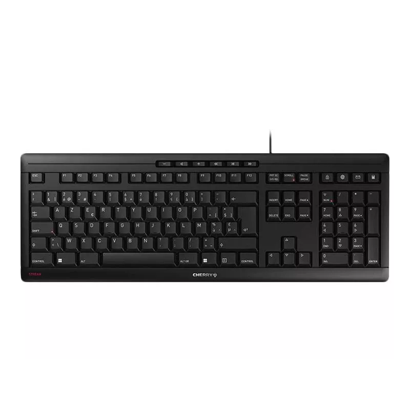 Klaviatuur CHERRY STREAM JK-8500BE-2 kontori USB AZERTY Belgia must