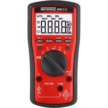 Benning MM 2-2 käsimultimeeter digitaalne CAT II 1000 V, CAT III 600 V, CAT IV 300 V Ekraan (loendurid): 6000 (044692)
