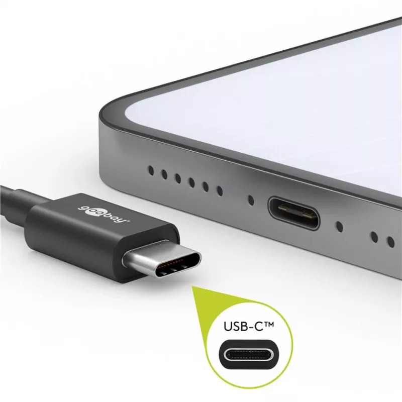 Goobay 51243 USB-kaabel 2 m USB 2.0 USB C Must (51243)