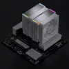 Jonsbo HX6280 CPU jahuti, PWM, RGB - 130mm, valge