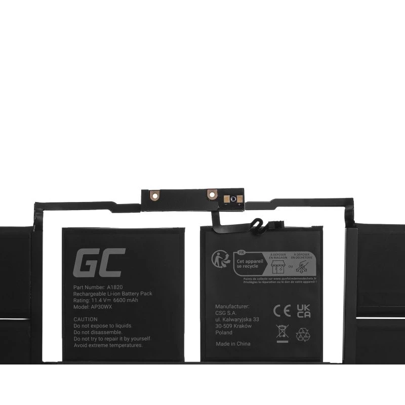Aku roheline Cell AP30WX Apple MacBook Pro 15 A1707 jaoks