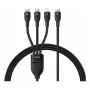 USB-A 3-in-1 laadimiskaabel Baseus Rapid Series 100W 1.5m Must