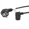 Toitekaabel LANBERG CA-C13C-12CC-0018-BK, 2 m, C13 haakeseadis kuni CEE7/7, must, nurga all C13