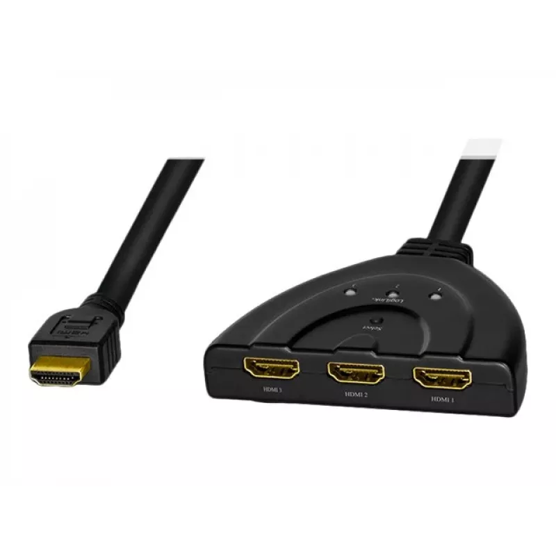 LogiLink - Video/Audio Splitter/Switch - 3 x HDMI - Desktop