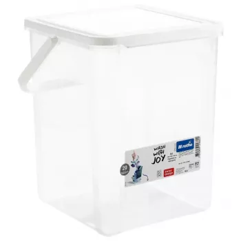 Plastikust pesuaineanum Rotho Basic 9 L mudel 1770101100RP, valge, kaas, riputusaas