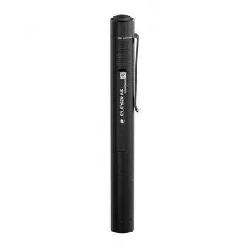 Ledlenseri taskulamp P2R Must — laetav kompaktne pastakavalgusti
