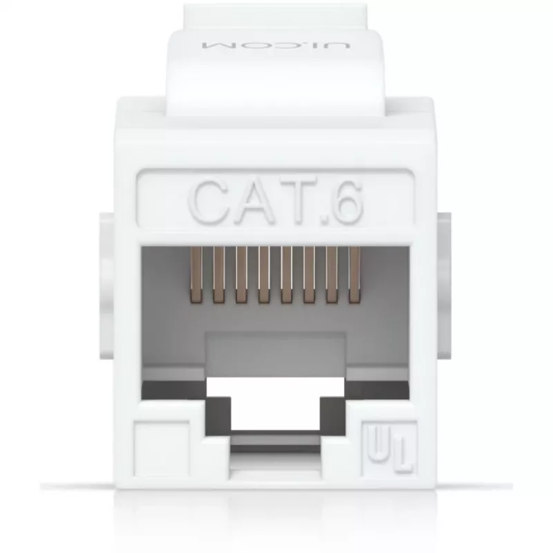 UBIQUITI CAT6 KEYSTONE-COUPLER, 12-PAKENDIS. LÄBIV CAT6 KEYSTONE-COUPLER EELNEVALT TERMINEERITUD ETHERNET-KAABLITE SUJUVALT ÜHENDAMISEKS