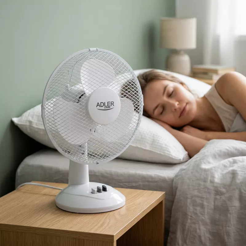 Adler | AD 7302 | Lauaventilaator | Valge | Läbimõõt 23 cm | Kiiruste arv 2 | Ostsillatsioon | 60 W | Ei