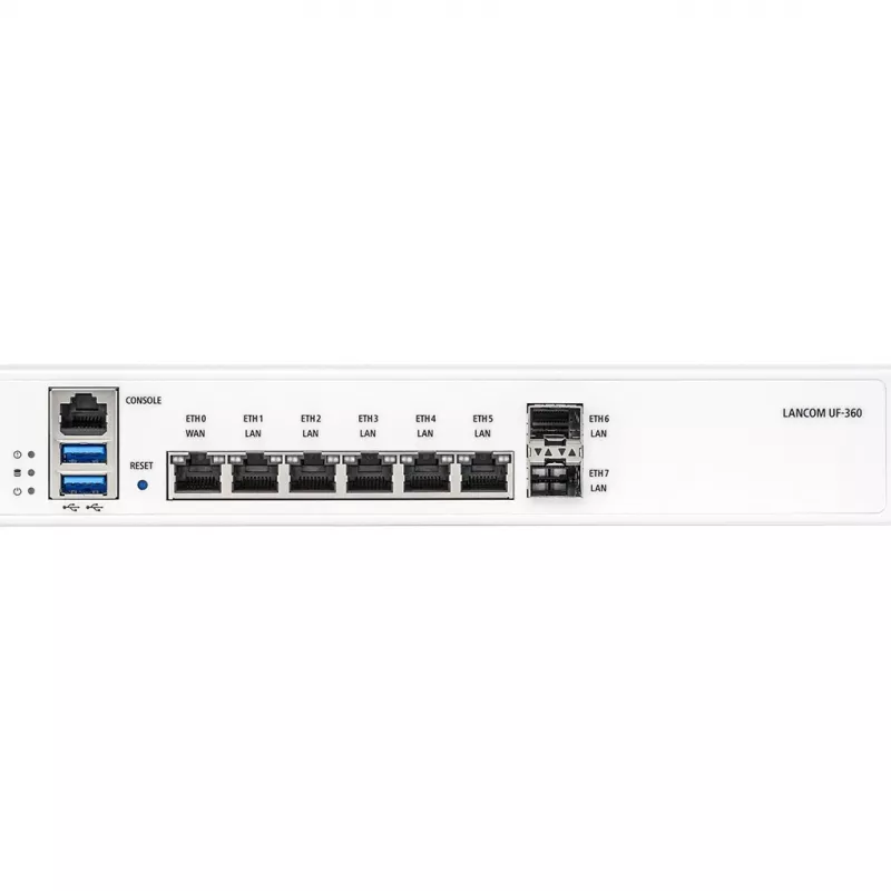 LANCOM R&S Unified Firewall UF-360 - Tulemüür - 8 porti - GigE - 1U - Riiulipaigaldus