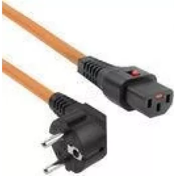 ACT toitejuhe CEE 7/7 isane (nurk) - C13 IEC Lock oranž 2 m, EL247S