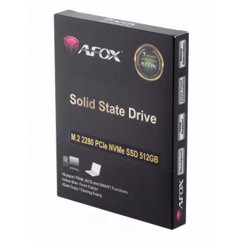 SSD M.2 AFOX ME300-512GN 512 GB PCIe NVMe TLC, lugemine 2000 MB/s, kirjutamine 1600 MB/s