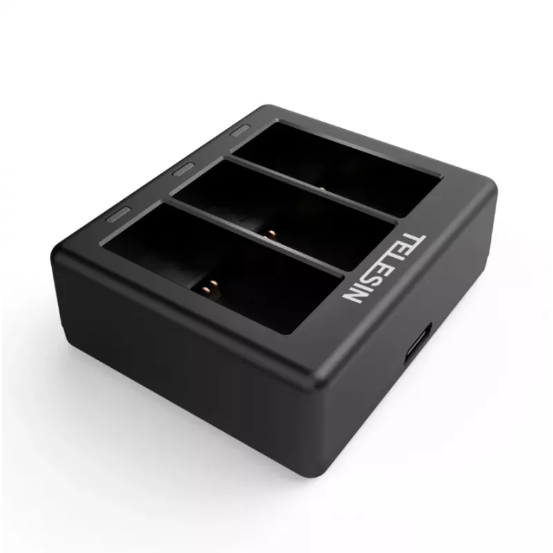 3-pesaline laadija Telesin GoPro Hero 12 / Hero 11 / Hero 10 / Hero 9 jaoks