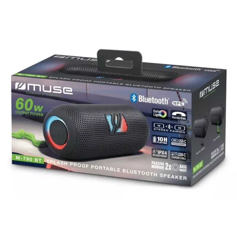 Muse M-790 BT kaasaskantav/peokõlar must 60 W
