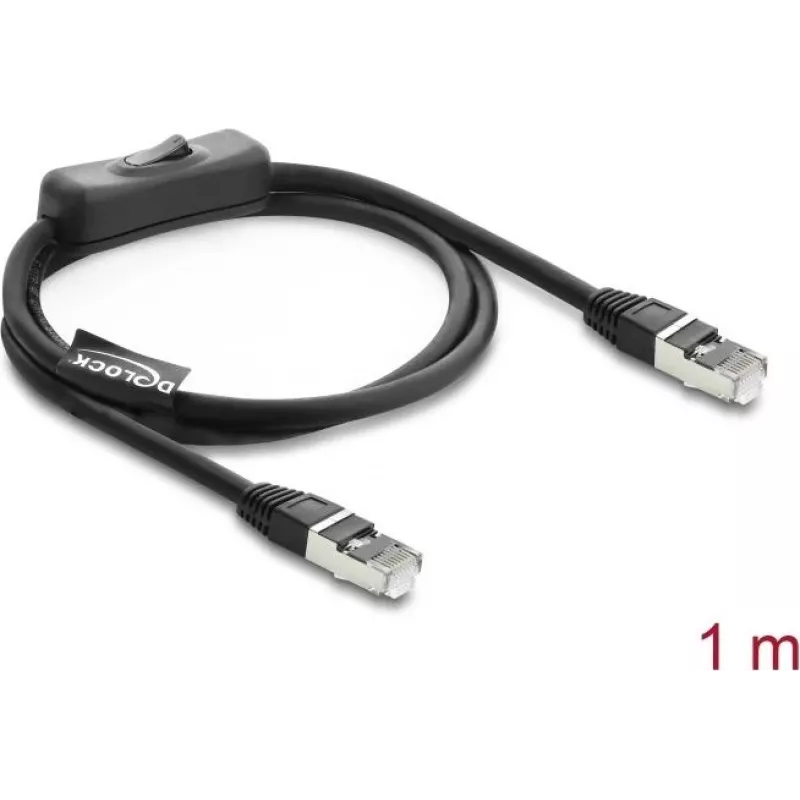 Võrgukaabel DELOCK 81562 Cat6 F/UTP (FTP) 1 m RJ-45 — Must