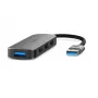 Nedis USB-jaotur USB-A pistikuga - 4x USB A, 4 pordiga, USB 2.0 / USB 3.2 Gen 1, USB-toitega, 5 Gbps (CCGB61210GY01)