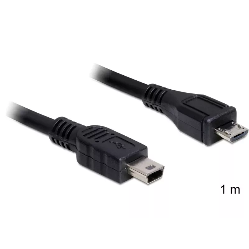 USB-kaabel DeLOCK 83177 1m Micro-USB B Mini-USB B Must