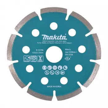 MAKITA TEEMANTKETAS 125x22,23mm SEGMENT (KUIV) BETOON, GRANIIT, MARMOR