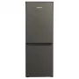 Külmik-sügavkülmik MPM MPM-215-KB-39/E — 215 L, alumine sügavkülmik, tume inox, pööratavad uksed, LED-valgusti