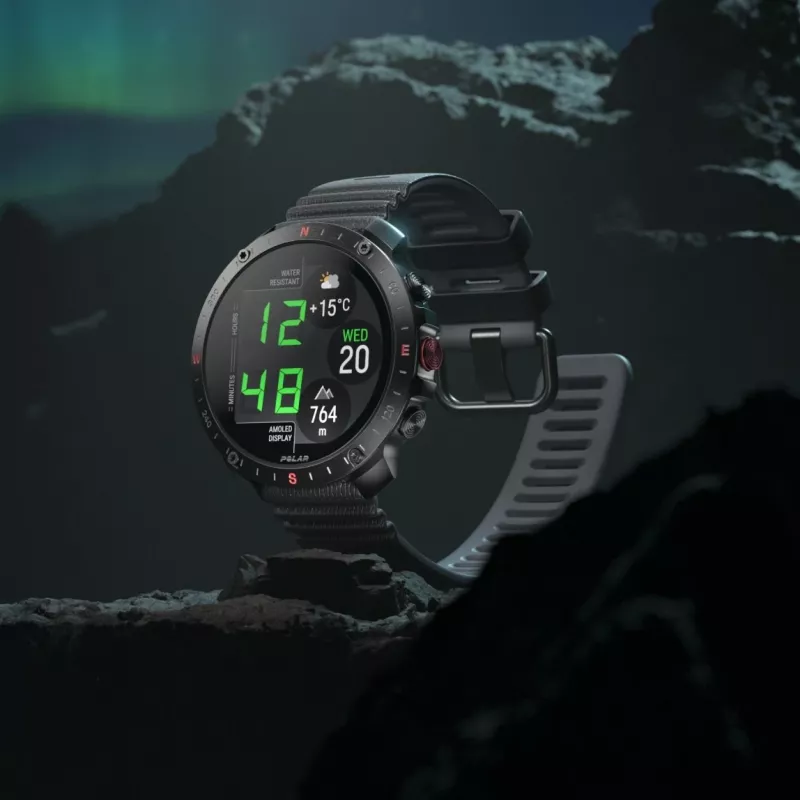Polar Grit X2 Pro 3,53 cm (1.39) AMOLED Digitaalne 454 x 454 Pikslit Puuteekraan Must GPS (900110286)